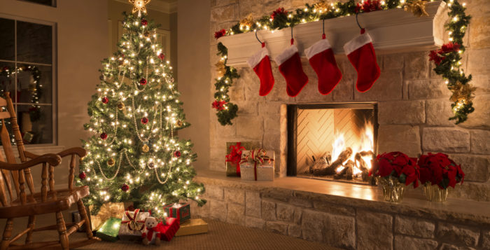 Christmas Fireplace Card Idea