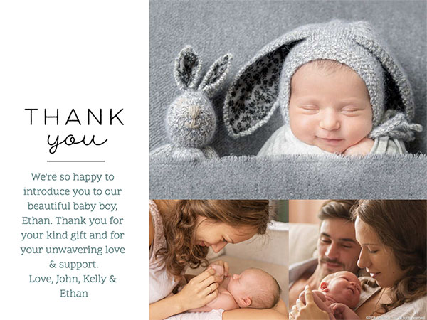 thank you note wording for baby gift