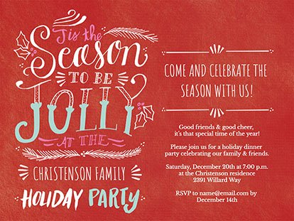 Office Christmas Party Invitation Wording