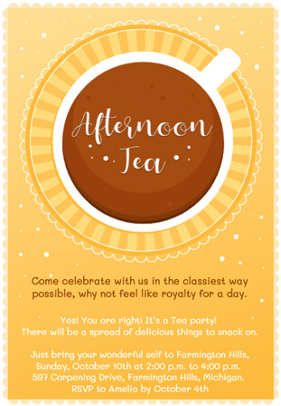 Ideas & Wording for The Perfect Tea Party Invitations