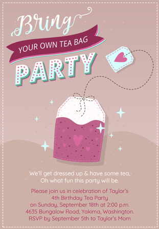 Ideas & Wording for Tea Party Invitations